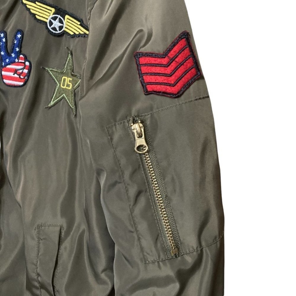 New Look Bomber Jacket Olive Green Size Small - Picture 4 of 6